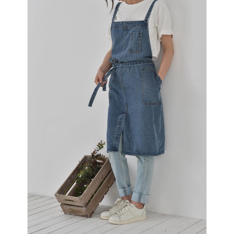 Tobyan - Delantal de algodón suave, unisex, ajustable, con 5