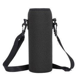 Water Bottle Carrier Bag Neoprene Portable Insulated Water Bottle Sling Holder Bag Outdoor Water Bottle Insulated Cover for Men Women Kids Hiking, Sling Bottle Bag Case (Black)