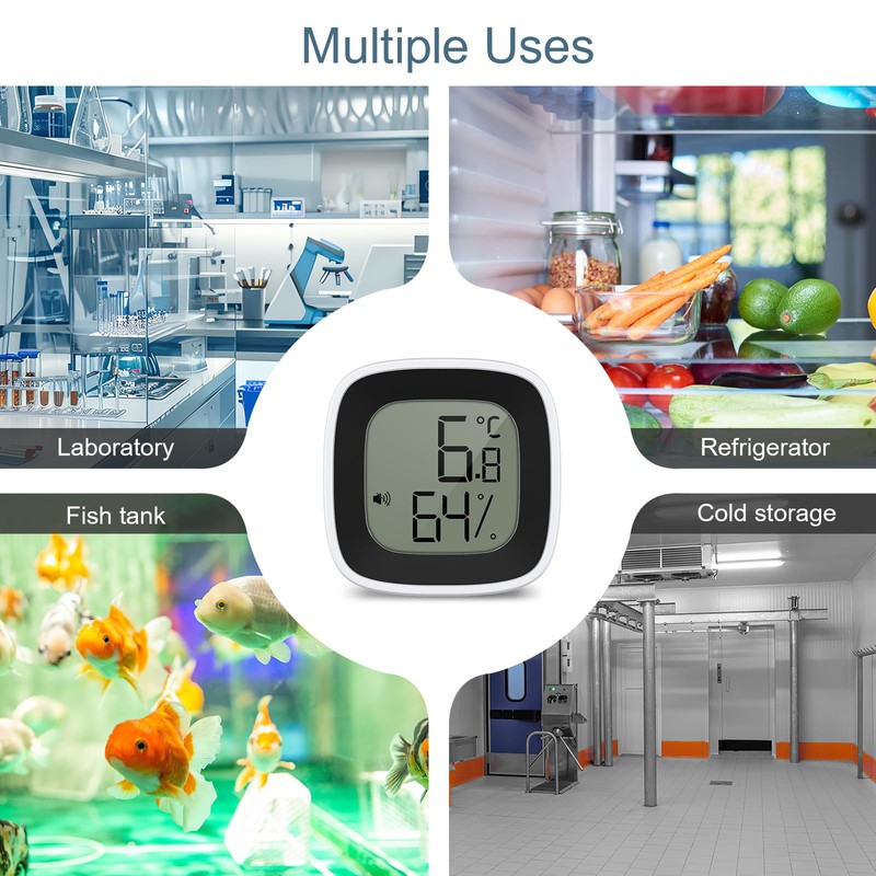 Ankilo Bluetooth Refrigerator Thermometer, Freezer Thermometer Alarm with Smart Bluetooth,