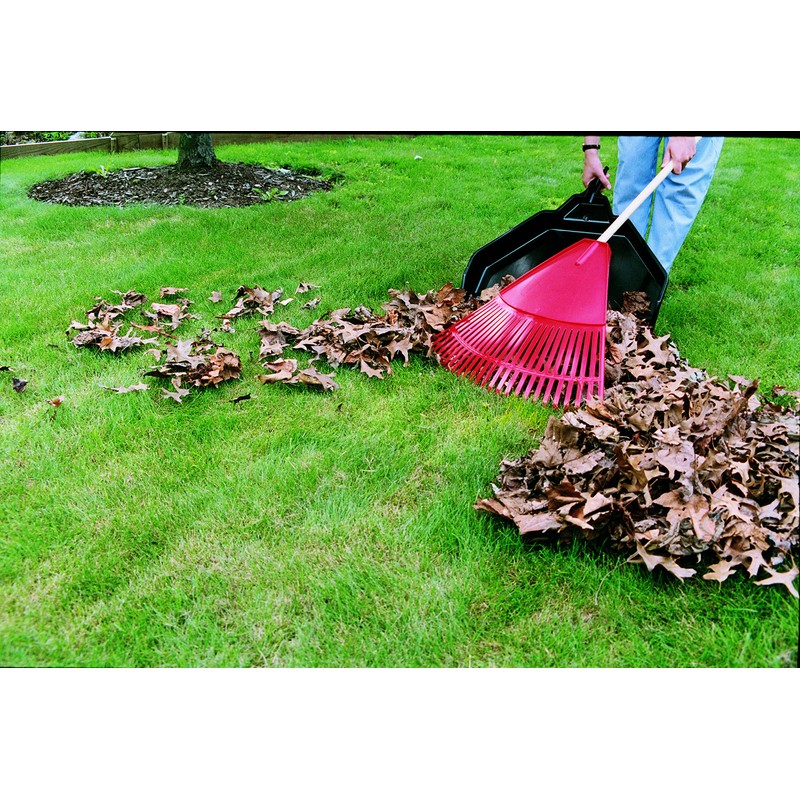 Emsco Group Leaf Rake and Utility Pan Combo Pack –
