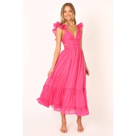 Petal & Pup Women's Bonito Midi Dress, Berry