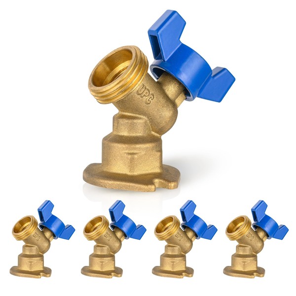 (Pack of 5) GUOFIS Sillcock Hose Bibb Valve,3/4 Inch FIP