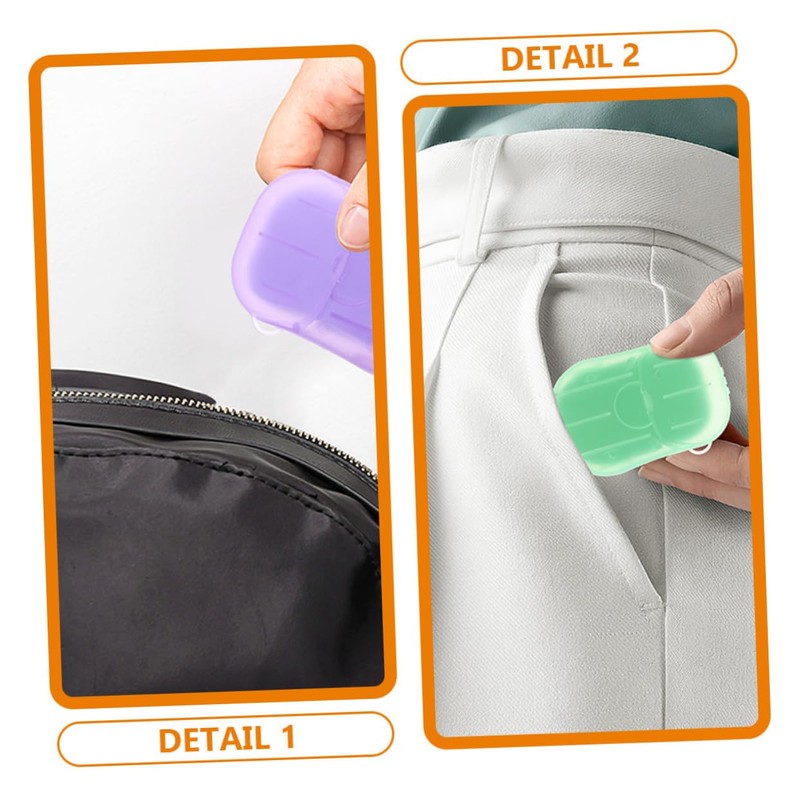 WHAMVOX 4 Pack Pp Travel Soap Sheets Hand Wash Soap