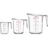 U Chef Juego de 3 Vasos Medidores de Plástico Irrompibles,