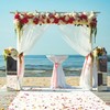 MEKOTRIN Wedding Arch Draping Fabric, 2 Panels 28"x20ft Chiffon Fabric
