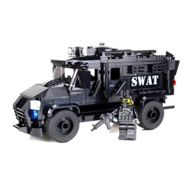 Battle Brick Armored Police SWAT Truck Custom Set