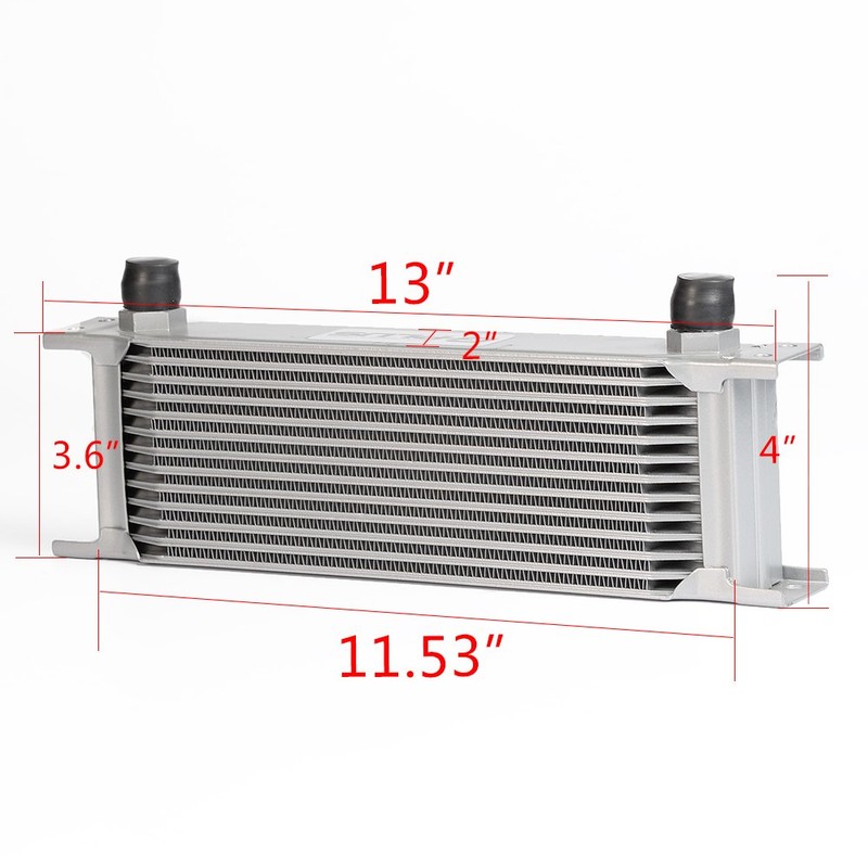 G-PLUS 13 Row AN10-10AN Universal Aluminum Engine Transmission Oil Cooler