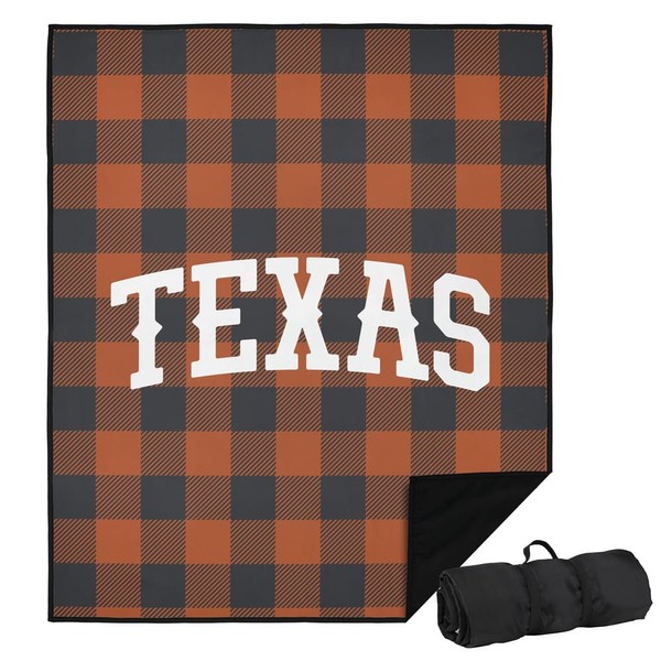 LOGOVISION University of Texas Picnic Outdoor Blanket, 50"x60" Buffalo Checks,