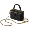 DORIS&JACKY Small Quilted Square Box Crossbody Purse For Women Designer