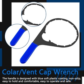 AFEISOL 6 Inch Colar/Vent Cap Fuel Filter Wrench for 380134 382 Compatible with Detroit Diesel Truck Engines, Davco 382 Filter Wrench Black/Blue，6 Inch