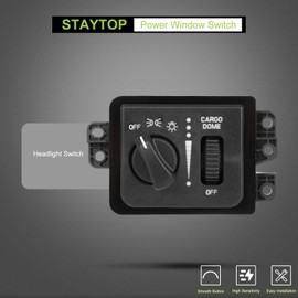 STAYTOP Headlight Switch Headlamp Dimmer Switch Fit 2002-2005 for Dodge Ram 1500, 2003-2005 for Dodge Ram 2500 3500 | Replaces 56045536AA 56045536AB 56045536AC56045536AD 56045539AC HLS1052