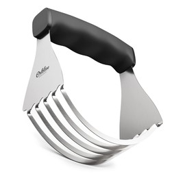 ORBLUE Stainless Steel Pastry Cutter - Sturdy 5 Blades Dough Blender for Baking, Pastry, Pizza Dough and Kitchen Mixer Blender