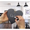 FeinKnick Stylish Slate Heart for Labelling - Decorative Heart Made