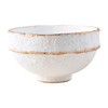 Mud Pie Gold Stripe Bowl, White, 7" H X 12"