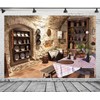 BELECO 2.1x1.5m Fabric Old Kitchen Backdrop for Photography Ancient Stone