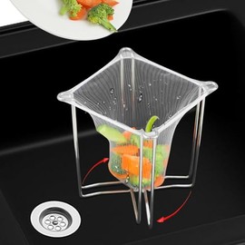 Foldable Kitchen Sink Strainer Holder Sink Food Catcher Filter with 200 Mesh Bags