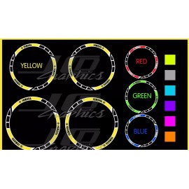 jc Yamaha BANSHEE Rims Decals Stickers