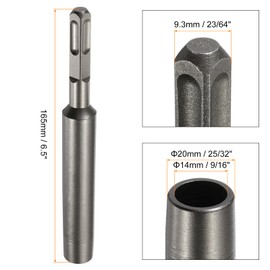 sourcing map SDS Max Ground Rod Driver 23/64" for 9/16" Ground Rods Driver Adapter Bits for Rotary Hammer Drill Tool 6.5" Long