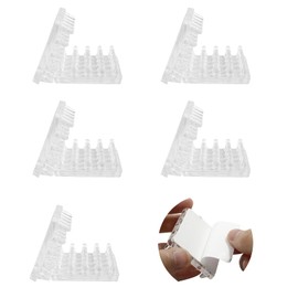 Biaungdo 12 Pcs Self Stick Carpet Protector Spiked Caster Cups, Clear Plastic Caster Cups Square Carpet Protectors Comfortable Touch Caster Cup for Sofas/Chairs/Tables/Other Furniture(50mmx50mm)