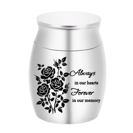 Small Urns for Human Ashes, Mini Urns Ashes Keepsake Memorial Keepsake Ash Funeral Urn Stainless Steel Miniature Burial Funeral Jar for Pets Male Female Family