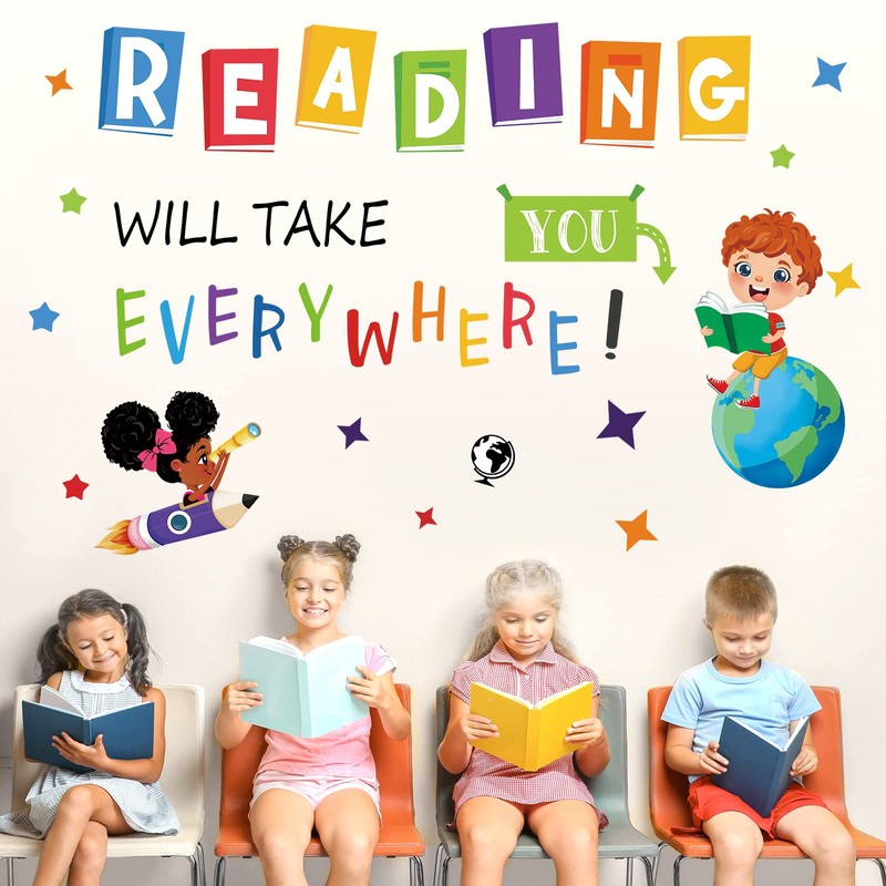 decalmile Reading Corner Wall Decals Educational Reading Will Take You