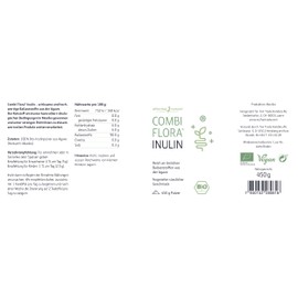 Effective Nature Bio Inulin Powder, High Dose, 100% Pure Inulin in Organic Quality, for Stimulating intestinal bacteria, Classic Companion for intestinal treatment, intestinal cleansing and intestinal renovation, 450 g