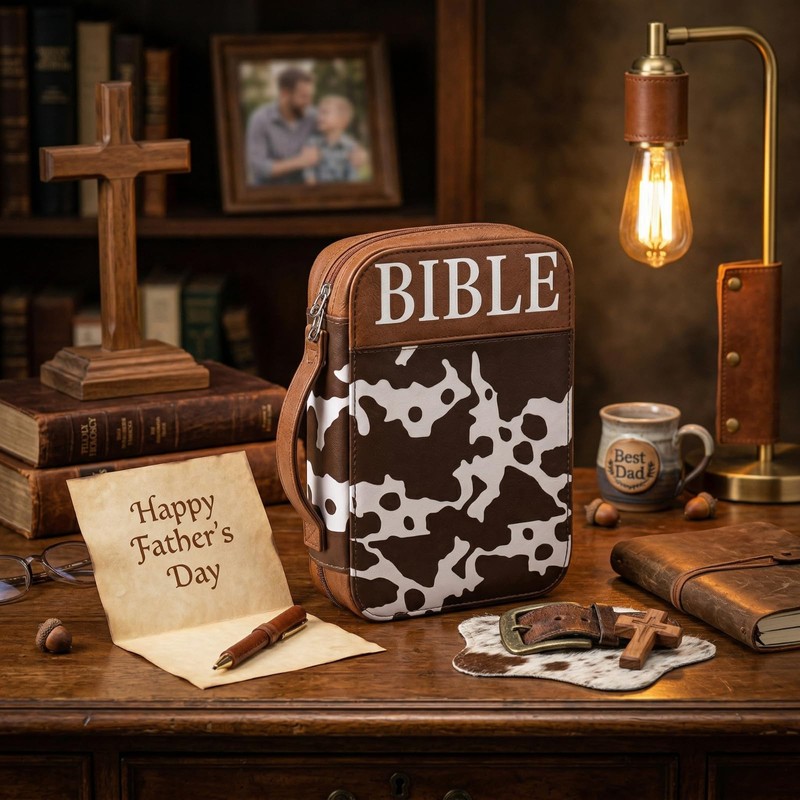 Father's Day Bible Cove Gift Leather Large Cover Church Gift