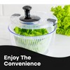 Joined Large Salad Spinner with Drain, Bowl, and Colander -