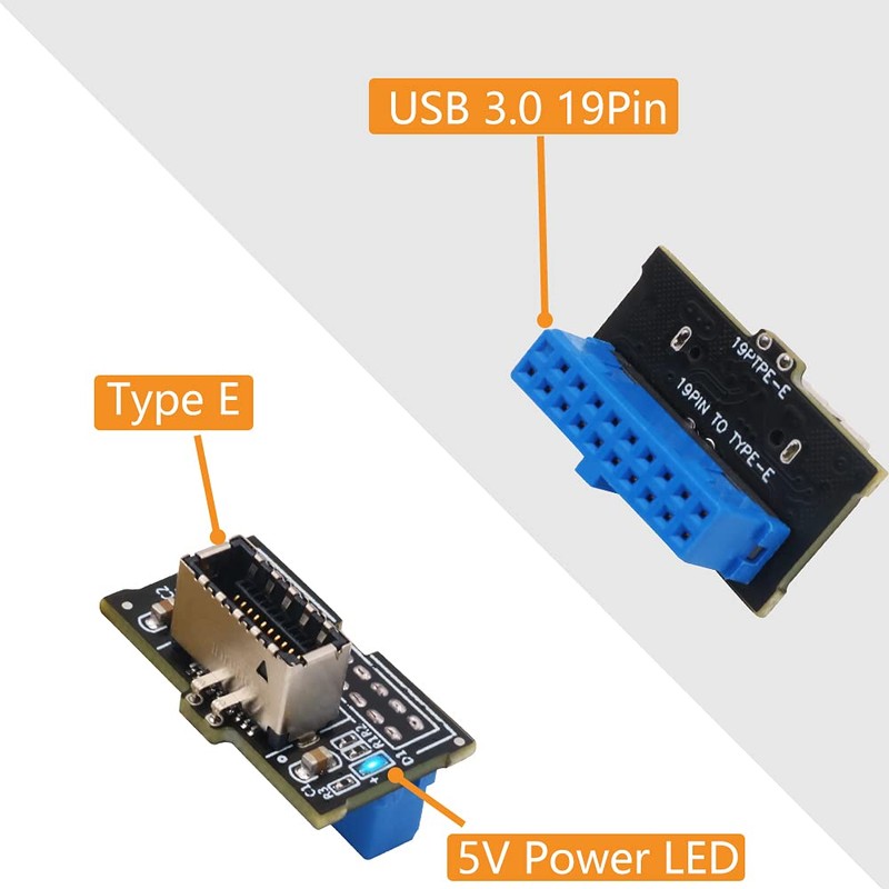 LeHang Vertical USB 3.1 Front Panel Socket Key A Type