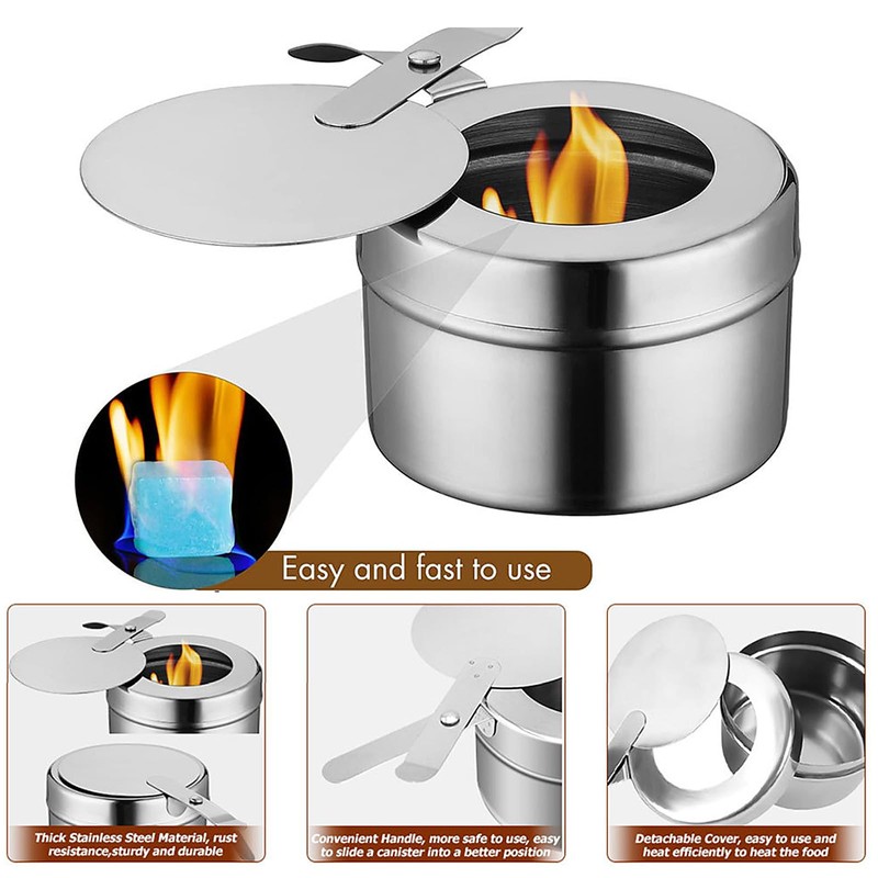 Fuel Paste Container, Stainless Steel Fuel Paste Container with Lid,
