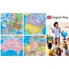 Exerz 8" World Globe - Political Map Educational- Self Assembled