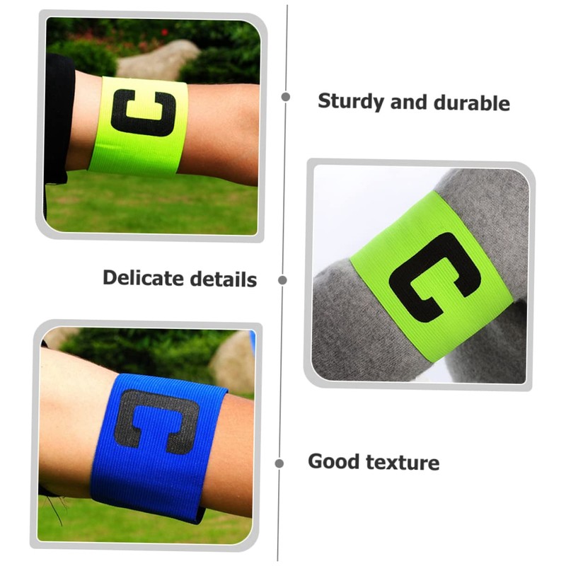 BIUDECO 5 Pcs Wear Resistant Captain Armbands for Soccer Arm
