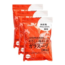 Yuuki Foods Glass Soup with No Chemical Seasoning Additives for Commercial Use, 24.7 oz (700 g), 3 Bags of Gentle Taste Glass Soup, Additive-Free