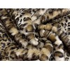Super Luxury Faux Fur Fabric Material Smooth Leopard 1MTR