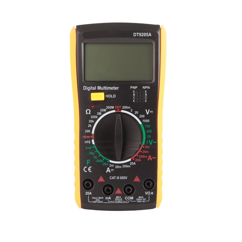 DT‑9205A Multimeter Tester Digital Multimeter Hand Held LCD Multimeter