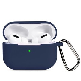 AKABEILA AirPod Pro2 Case Cover for Men, Compatible for AirPods Pro2 Case Liquid Silicone Cases [Front LED Visible with Carabiner] Soft Shockproof Protection Air Pod Pro2 Wireless Charging Case,Blue