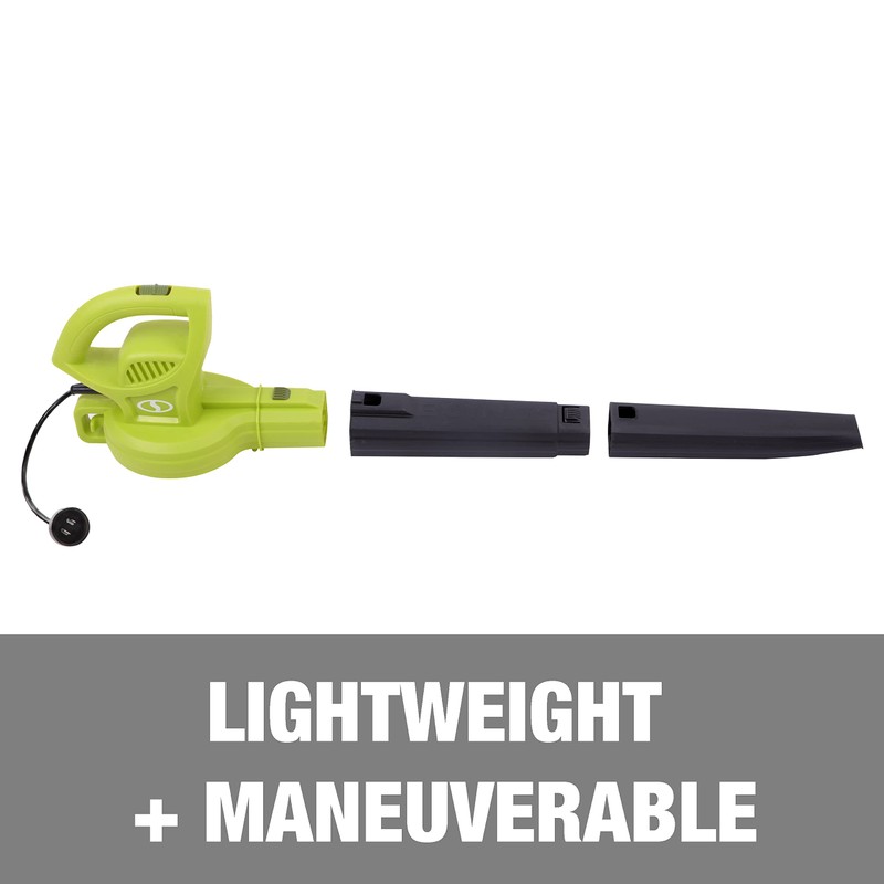 Sun Joe SBJ597E-GRY 6-Amp 155 MPH Electric Leaf Blower, One