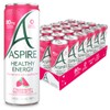 Aspire Strawberry Watermelon, Healthy Energy Drink with Low Caffeine, No