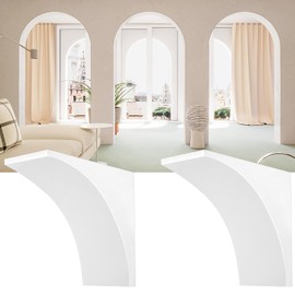 UNIFAMILY 2Pcs Gypsum Doorway Arch Kit, 8.5 x 8.5 x 5IN Interior Doorway Precurved Drywall, Rounded DIY Arch Doorway Kit for Corner Molding, Easy to Add Wall Arch Molding to Any Opening for Decoration