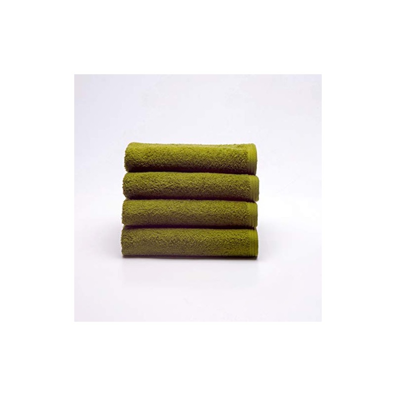 Sancarlos - Set of 4 Hand Towels Green 100% Cotton