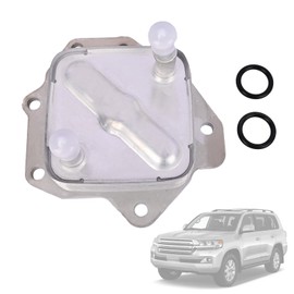 Magimaker Engine Oil Cooler 15710-38021 15710-0S010 Compatible with Toyota Land Cruiser 2008-2021 / Sequoia 2008-2022 / Tundra 2007-2021 / Lexus LX570 2008-2021