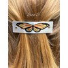 Butterfly hair clip, monarch barrette for women, handcrafted in the