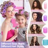 50pcs Hair Rollers with Clips, Jumbo Large Medium Small Self