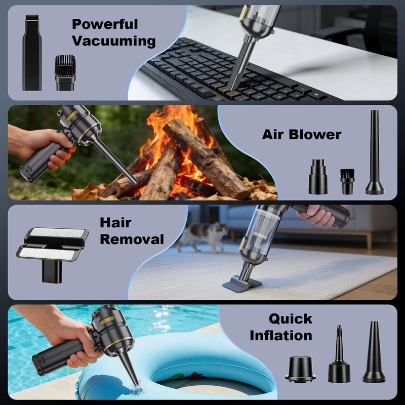 Portable Cordless Mini Handheld Car Vacuum Cleaner,With Digital Display