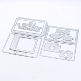 KSCRAFT Memory Dex with Photo Frames Metal Cutting Dies Stencils for DIY Scrapbooking/photo album Decorative Embossing DIY Paper Cards