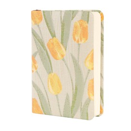 Grifito A6 Embroidered Fabric Journal for Women, College Horizontal Notebook for Writing, Flowers Hardcover Journal Perfect for Office & Home School Supplies, 5.8 X 4 In