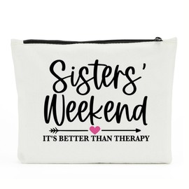 Weekend Girls Travel Gift, Travel Makeup Bag, Gift for Her Sister Nurse Wife Trip Gift, Bestie Gift, Friendship Gift, Birthday Christmas Gift, for Women Bachelorette Party Cosmetic Pouch