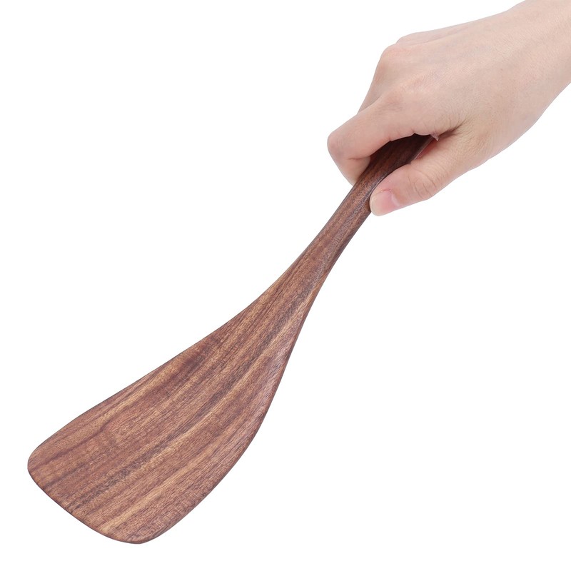 Wood Wok Spatula Cooking Espatula, Nonstick Pan Shovel Long Handle,