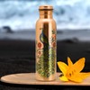 Copper Water Bottle - 30 Oz Large - A Peacock