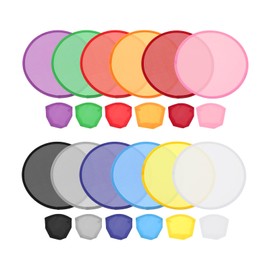 PATIKIL 10 Inch Foldable Flying Disc, 36 Pack Folding Pocket Colorful Flying Disc Bulk Set for Beach Lawn Park Camping Game, 12 Colors